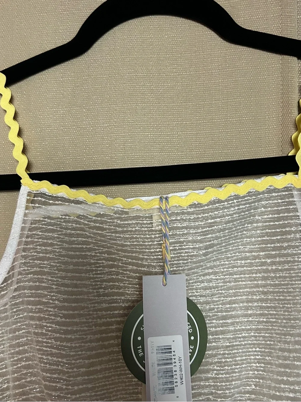 Sheer White Sundress with Yellow Trim